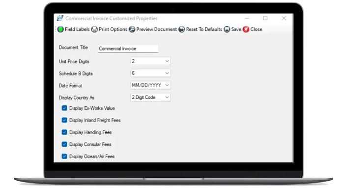 Customize Export Forms to Meet Your Company’s Needs
