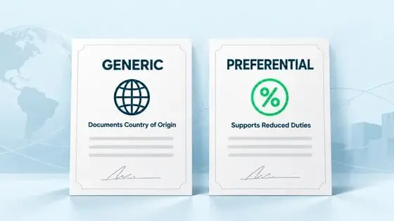 Generic vs. Preferential Certificates of Origin