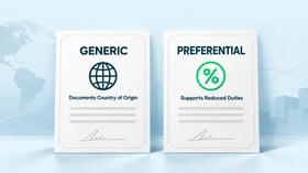 Generic vs. Preferential Certificates of Origin