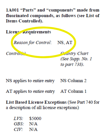 Reason Export Control Understanding Reasons for Control Under the Export Administration ...